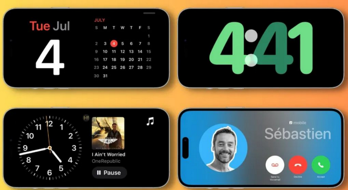 淮南苹果手机维修分享iOS17横屏充电待机显示有什么好处 