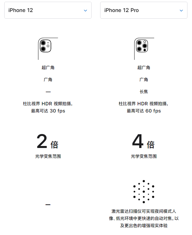 淮南苹果手机维修分享苹果 iPhone 12 与 iPhone 12 Pro 选哪款 